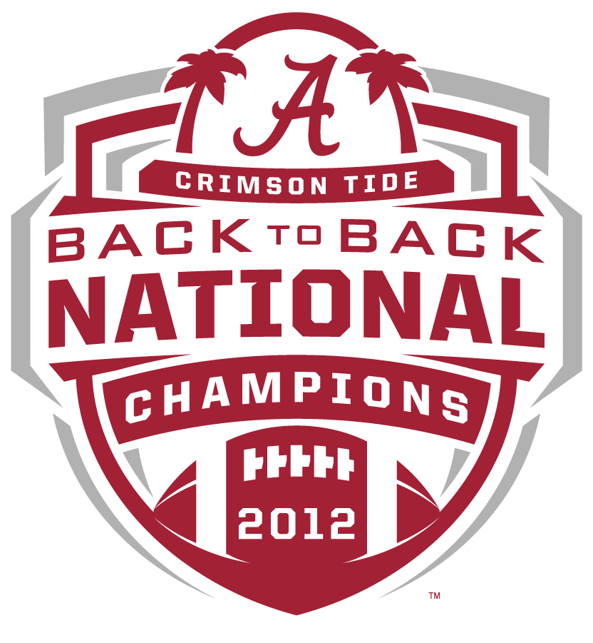 Alabama Crimson Tide 2012 Champion Logo diy DTF decal sticker